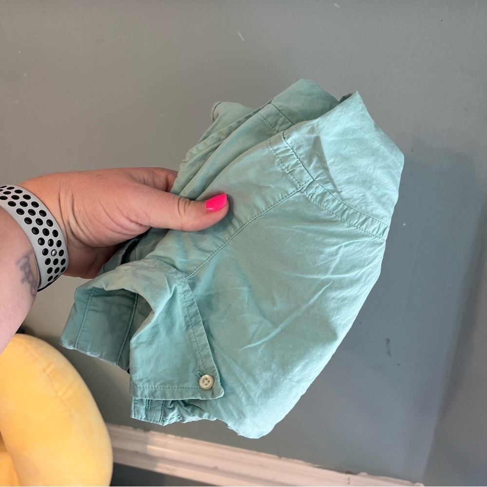 Ralph Lauren light turquoise short sleeve button down size medium 10-12 - Picture 6 of 6